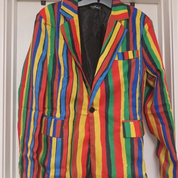 Lars Amadeus Rainbow Blazer Small 100% Polyester - Picture 1 of 5